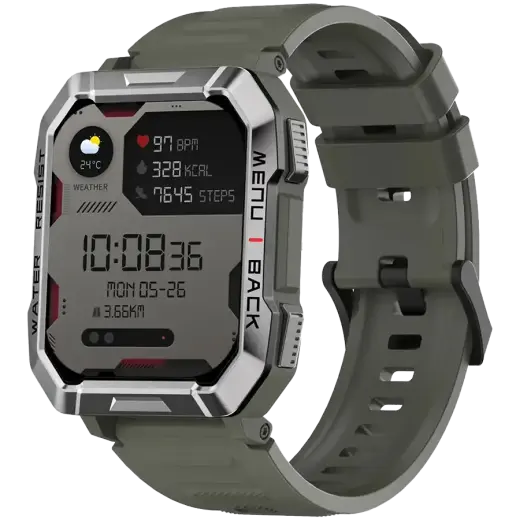 Blackview W60 2.01" HD,900mAh Battery, LED Flashlight & Compass Function, 24-hour SpO2 Detection + Heart Rate Monitoring, Monitor Sleep status, Calls and SMS notification, Green