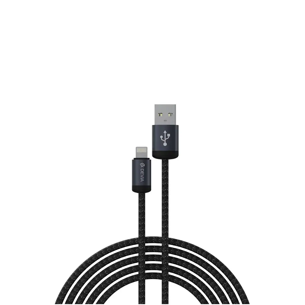 Devia Gracious EC650 datu pārraides un uzlādes vads | USB-A uz USB-C | 12W | 1m | melns