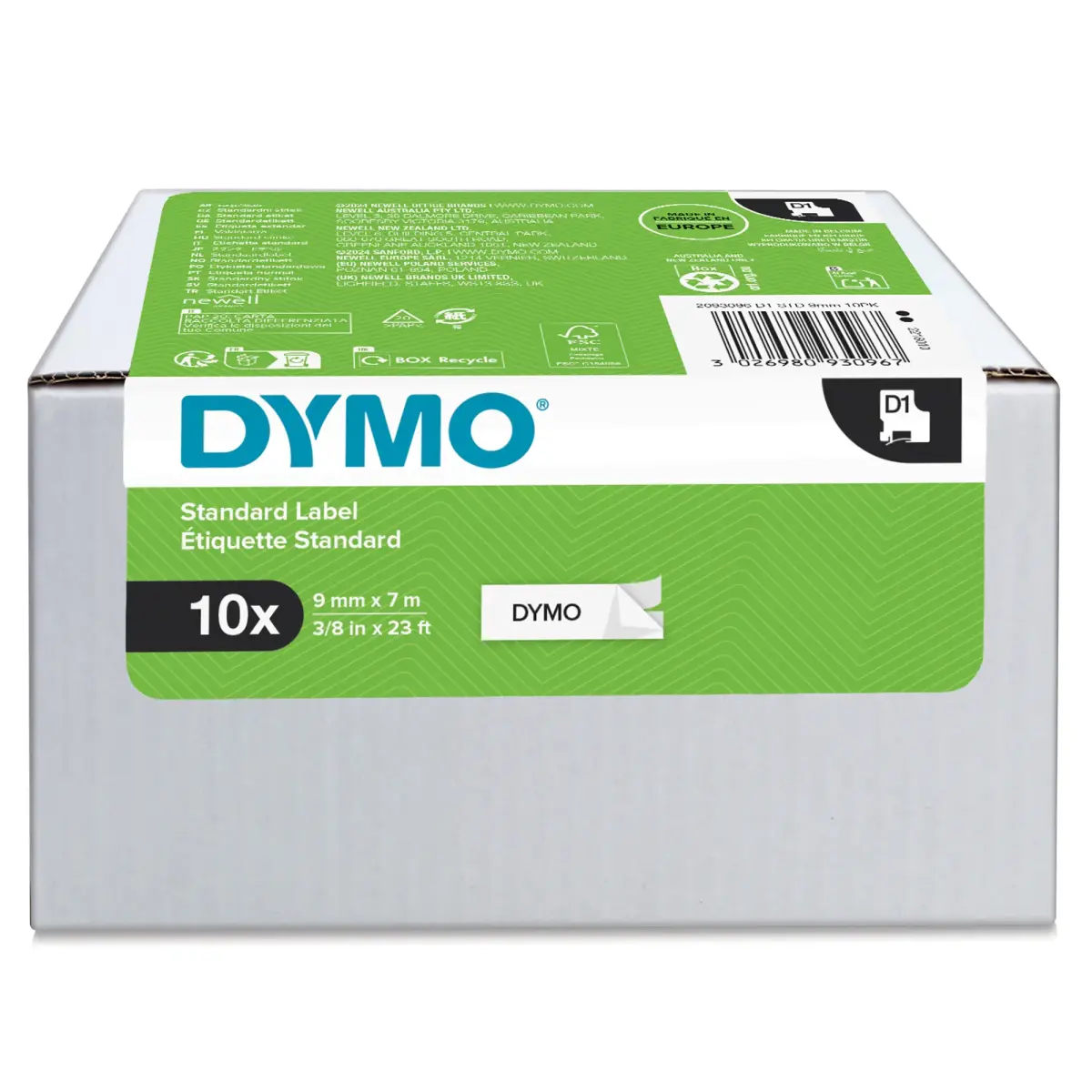 DYMO Label 2093096 Black, white