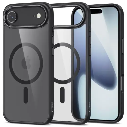 TECH-PROTECT MAGMAT telefoniümbris MagSafe toega Apple iPhone 17 Air jaoks, must - läbipaistev