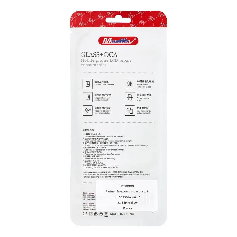 MUSTTBY front glass + OCA REDMI 9t