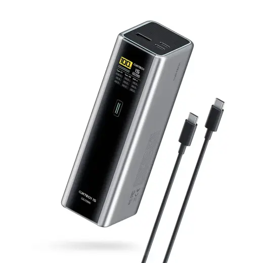 Cuktech CKPB200UGLGR išorinė baterija (powerbank) | 20 000 mAh | 210W | USB-C, USB-A | pilkas