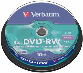 Matricas DVD-RW SERL Verbatim 4.7GB 4x 10 Pack Spindle
