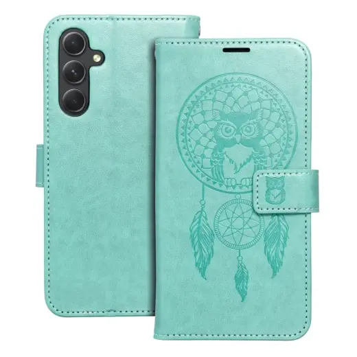 MEZZO dreamcatcher grāmatveida maciņš telefonam Samsung Galaxy A54 5G (A546) zaļš