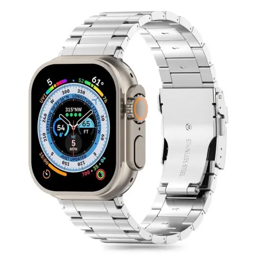 Tech-Protect Stainless Pro Strap for Apple Watch 4 | 5 | 6 | 7 | 8 | 9 | SE | Ultra 1 | 2 (42 | 44 | 45 | 49 mm) - Silver