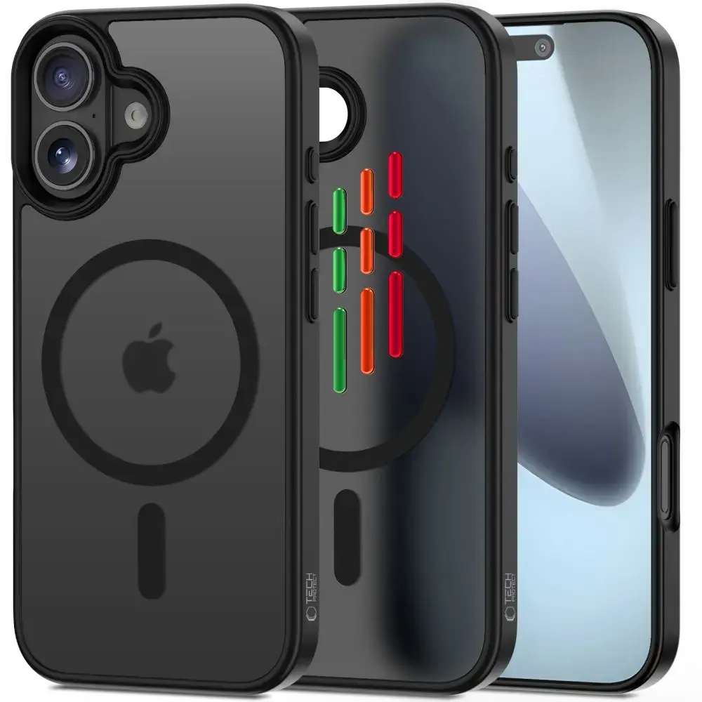 TECH-PROTECT MAGMAT XT 4-SET maciņš ar MagSafe atbalstu telefonam Apple iPhone 17 matēts melns