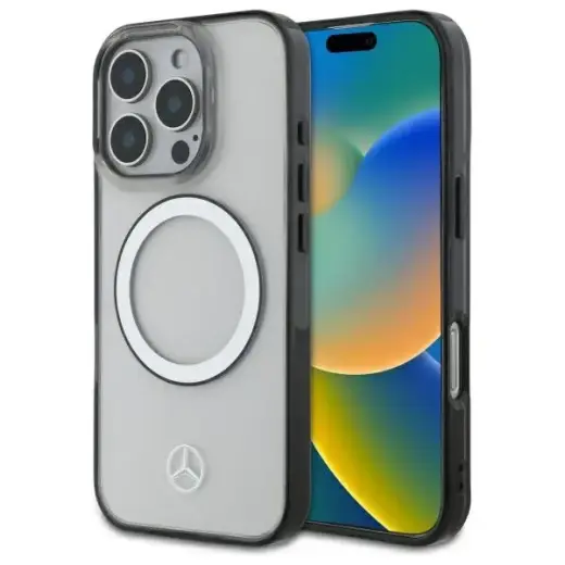 Mercedes MEHMP16L23HUOKC iPhone 16 Pro    6.3" transparent hardcase Printed logo MagSafe
