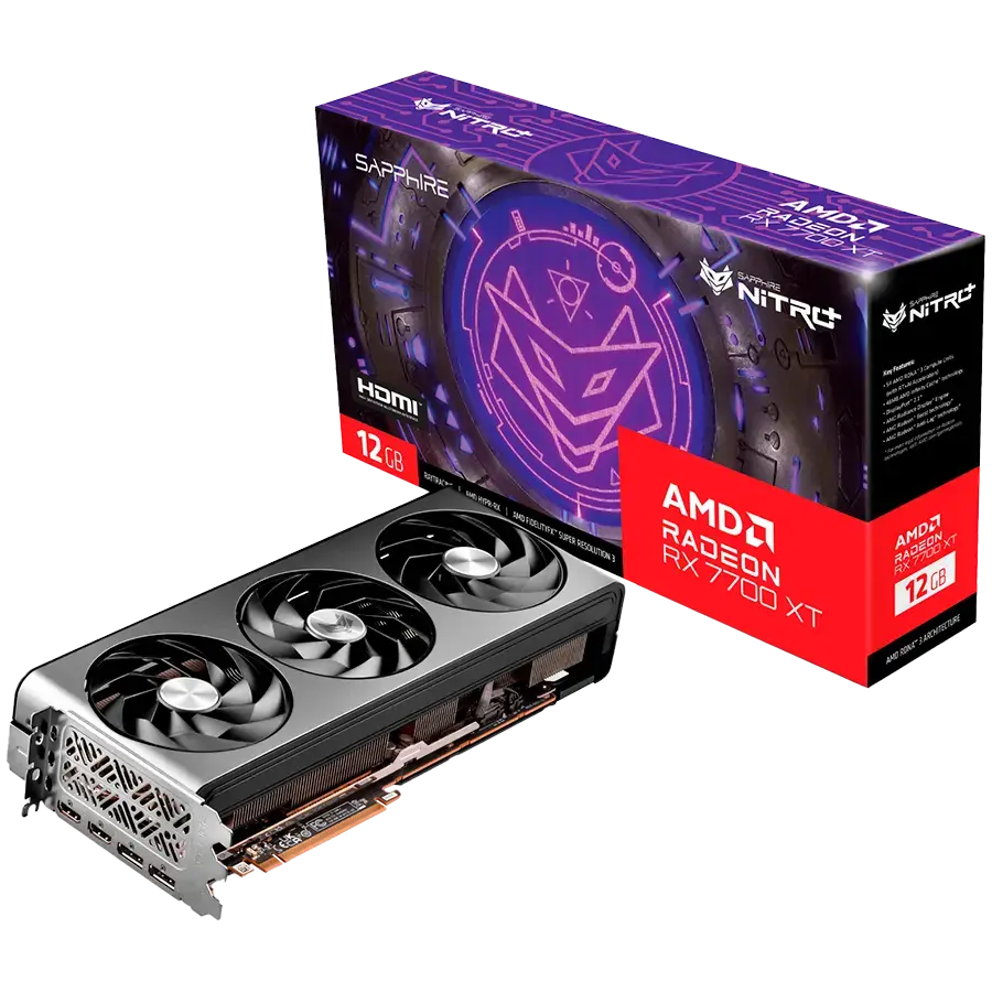Sapphire NITRO+ Radeon RX 7700 XT - graphics card - Radeon RX 7700 XT - 12 GB