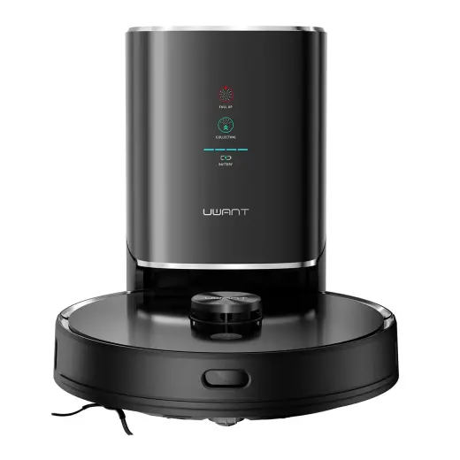 UWANT U100 Robot Vacuum Cleaner with Mop Function + Charging|Cleaning Station - Black