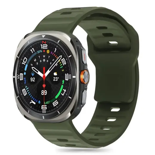 СИЛИКОНОВАЯ ЛИНИЯ TECH-PROTECT SAMSUNG GALAXY WATCH ULTRA (47 MM) OLIVE GREEN