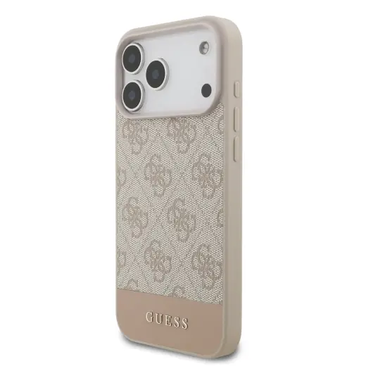 Guess 4G Stripe maciņš telefonam iPhone 17 Pro Max rozā