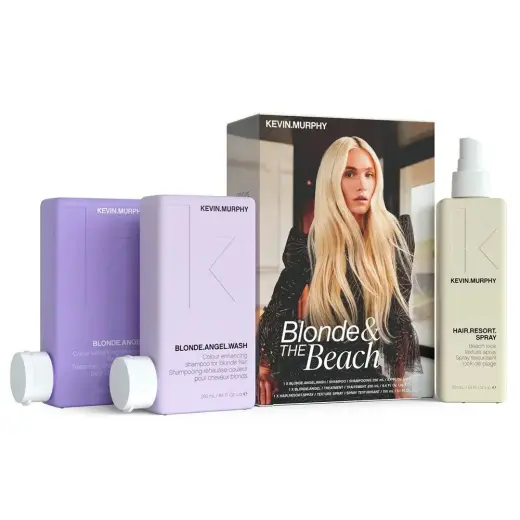 Set Kevin Murphy: Blonde Angel, Hair Cream Treatment, For Hydration, 250 ml + Hair Resort, Hair Spray, Texturizing, 150 ml + Blonde Angel Wash, Hair Shampoo, Hydrating & Color Protecting, 250 ml