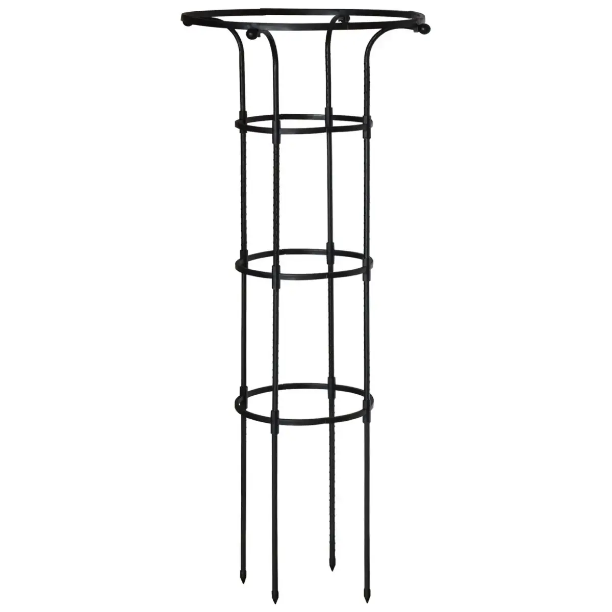 BESK Support for houseplants D28/D50cm H125cm, black