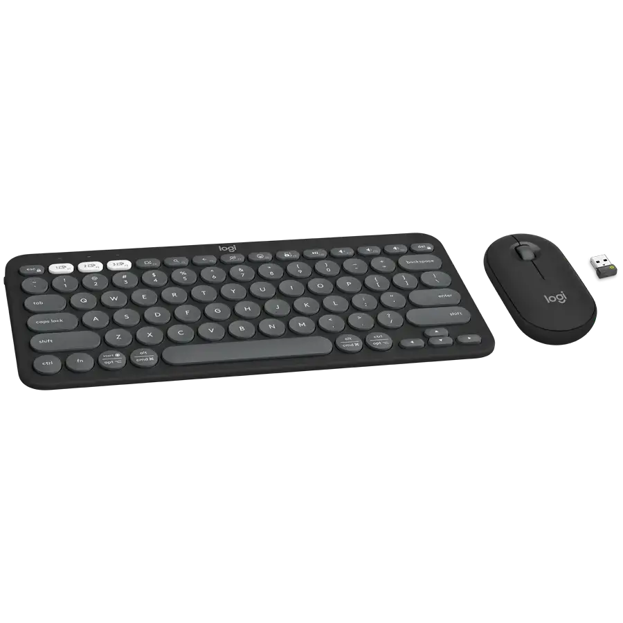 LOGITECH Pebble 2 Bluetooth Keyboard Combo - TONAL GRAPHITE - NORDIC
