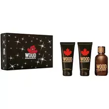 Wood pour Homme Gift set EDT 100 ml, shower gel 100 ml and After Shave Balsam 100 ml