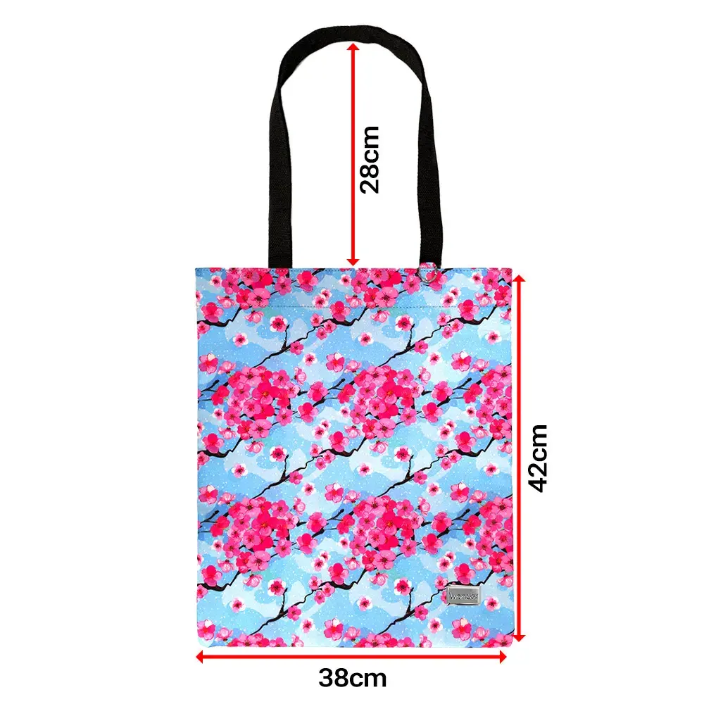Shopping bag Wonder pattern 1 blue
