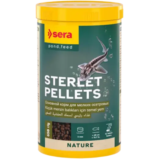 Barība dīķu storēm - Sera Sterlet Pellets 1.000 ml (650g)