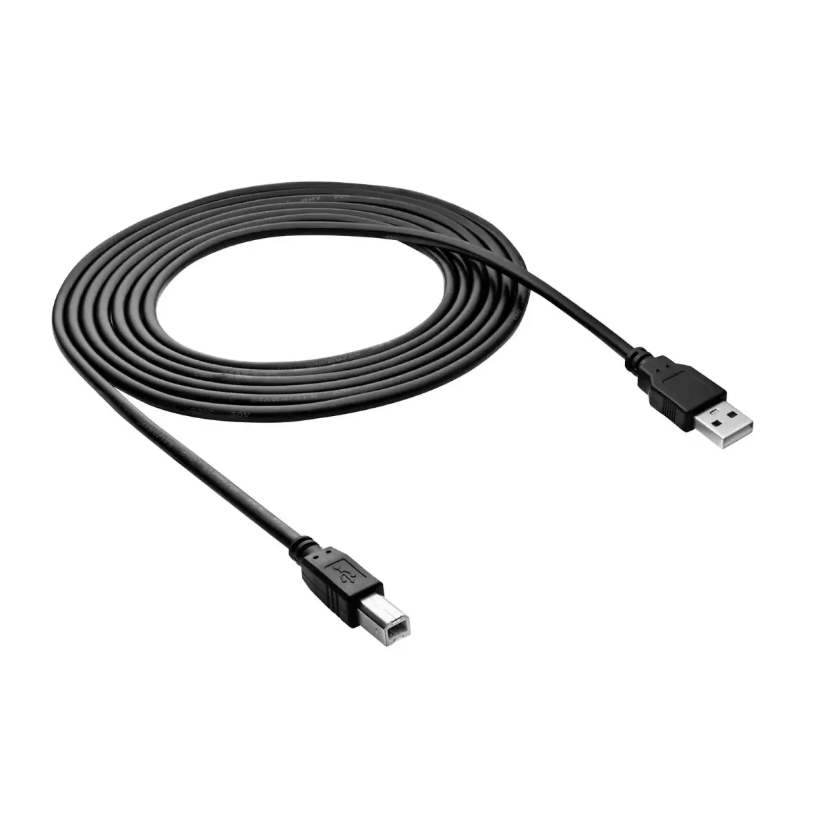 Akyga AK-USB-12 USB kabelis USB-A (M) uz USB-B (M) 2.0 3.0m melns