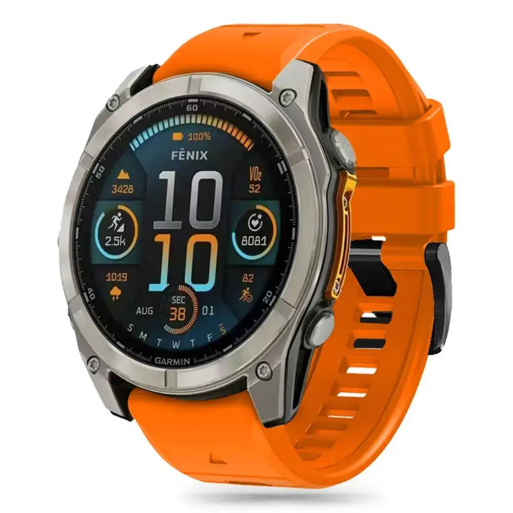 Tech-Protect Silicone Line Strap for Garmin Fenix 5 | 6 | 6 Pro | 7 | 8 (47 mm) | E - Orange