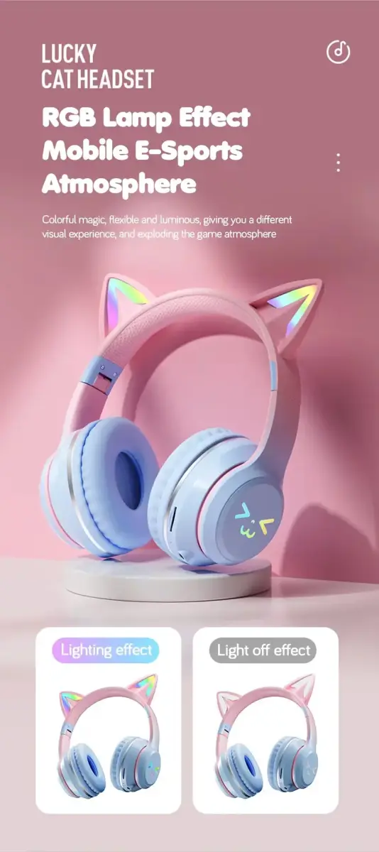Goodbuy Strange Eyes bezvadu austiņas bērniem | bluetooth 5.1 melnas (Bojāts iepakojums)