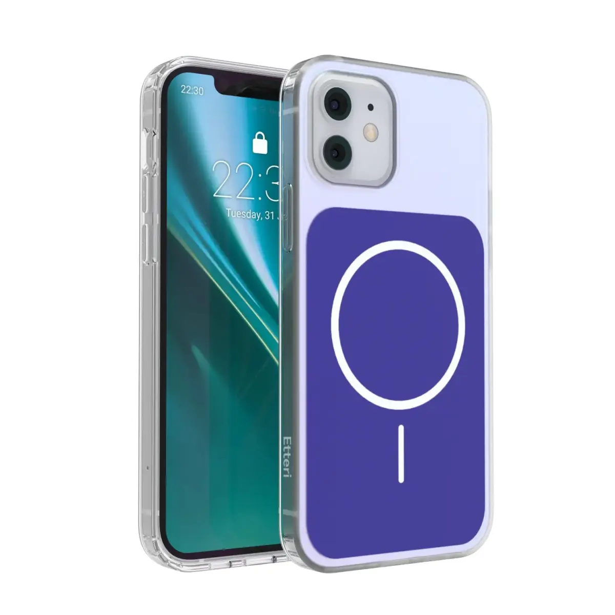 Etteri Hidden Pearl Epoxy Mag maciņš telefonam iPhone 12 | iPhone 12 Pro tumši zils