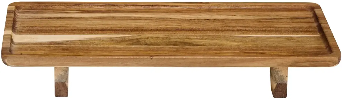 Servēšanas trauks koka uz kājiņām 38x20.5x5.5cm