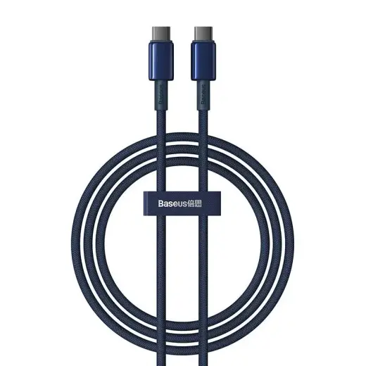 Baseus P10319800321-03 data transfer and charging cable | USB-C to USB-C | 100W | 1m | blue