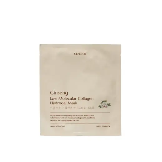 Glamfox, Ginseng, Hydrating, Firming, Brightening, Revitalising, Hydrogel, Gel Mask, For Face, 30 g