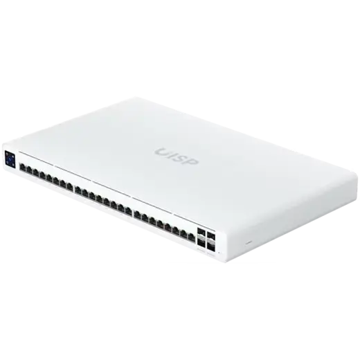 Ubiquiti UISP-S-Pro-EU 220W (27V) PoE switch with (24) GbE RJ45 ports, including (16) with 27V passive PoE, and (4) 10G SFP+ ports
