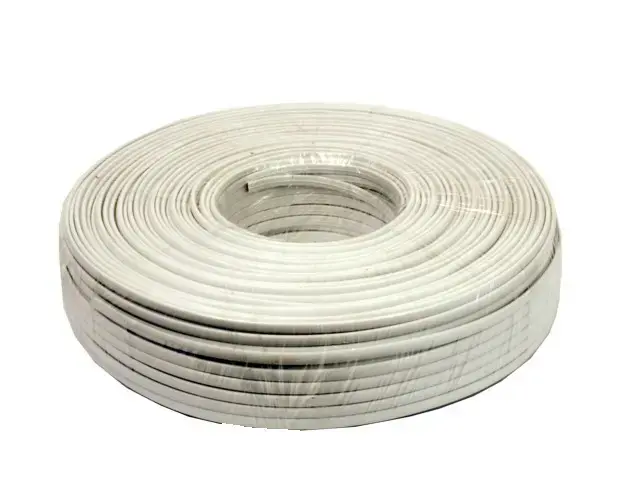 Telephone cable 4C stranded wire 100 meters, white