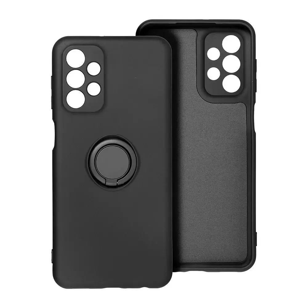 Silicone Ring maciņš ar statīvu telefonam Samsung Galaxy S26+ (S947) melns