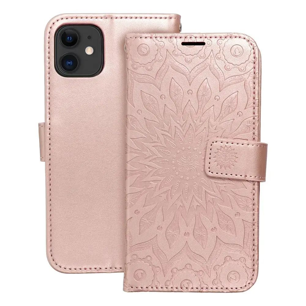 MEZZO mandala grāmatveida maciņš telefonam iPhone 11 rozā