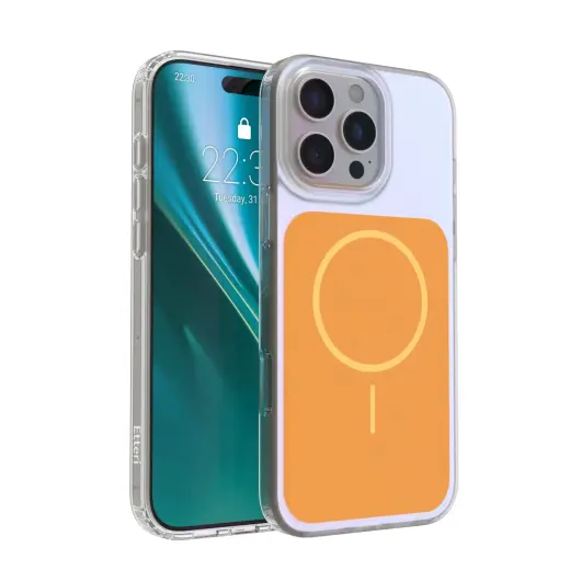 Etteri Hidden Pearl Epoxy Mag telefono dėklas iPhone 16 Pro Max oranžinis