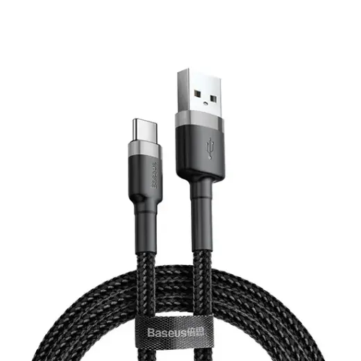 Baseus Cafule datu pārraides un uzlādes vads | USB-A uz USB-C | 10W | 3m | melns, pelēks
