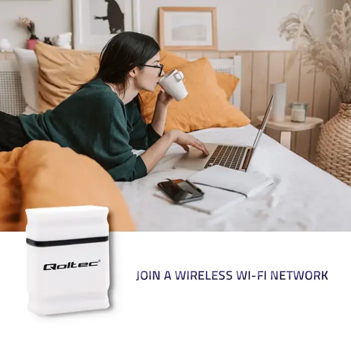 Qoltec Wireless mini adapter Wi-Fi USB | standard N