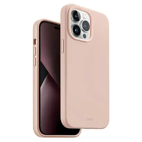 UNIQ etui Lino iPhone 14 Pro Max 6,7" różowy|pink blush