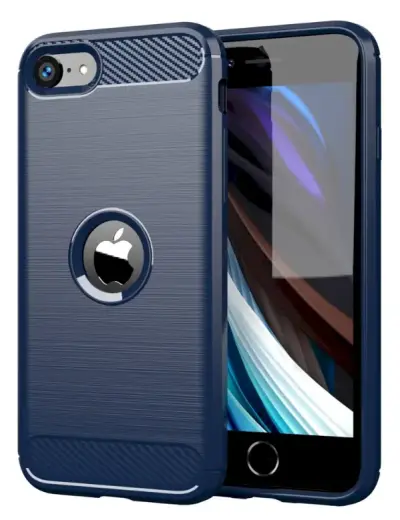 Fusion Trust Back Case Silicone Case For Apple iPhone SE 2020 Blue