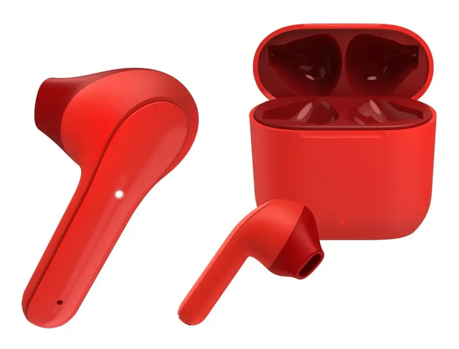 Hadphones earbuds BT TW Hama Freedom Light red