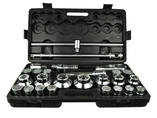 Kuuskant-padrunvõtmete komplekt 3/4" & 1" 21-65mm 26tk