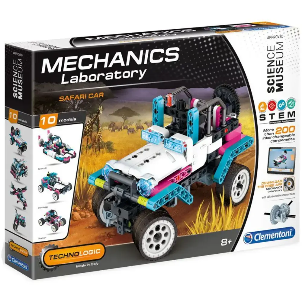 Clementoni, Mechanics Laboratory, Safari Car, Construction Set, For Boys, 8+ years, 200 pcs