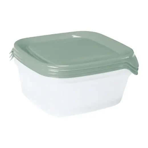 Food container set 3 pcs. square 3x0.8L Fresh&Go green