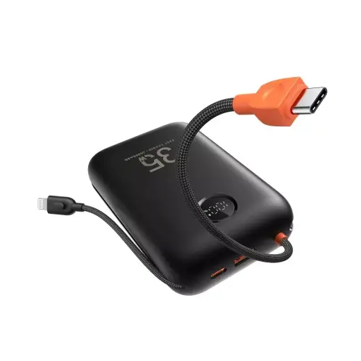 Veger K3 (W3018) ārējais akumulators (powerbank) | 30 000 mAh | 35W | PD, QC | USB-C, Lightning | melns