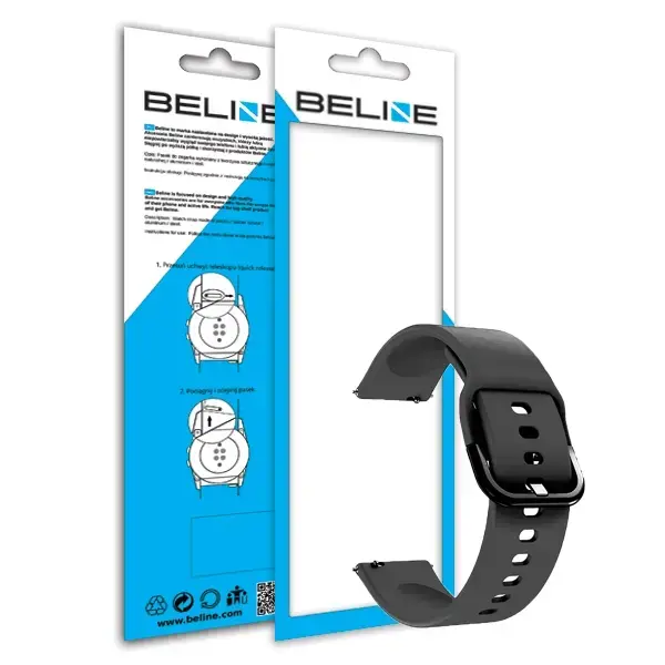 Beline pasek Watch 20mm Classic czarny|black