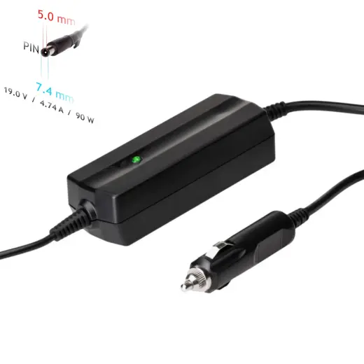 Car notebook power supply Akyga AK-ND-32 19V | 4.74A 90W 7.4 x 5.0 mm + pin HP 1.2m