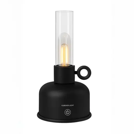 Forever Light Vintage Petroleum LED Lamp FLR-02 Black