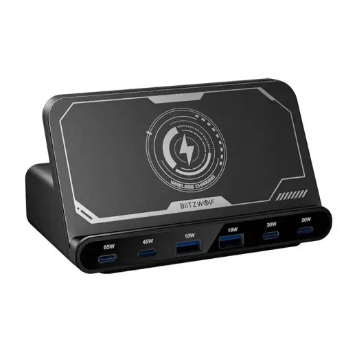 BlitzWolf BW-S27 1-in-1 belaidis įkroviklis | Qi | 15W | juodas