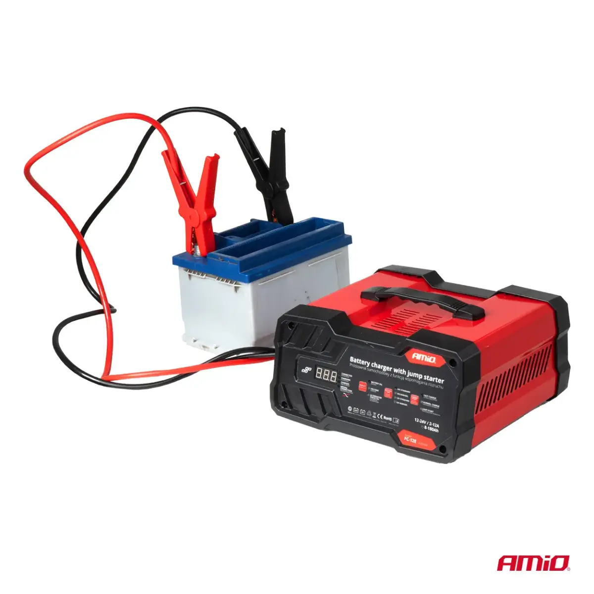 Battery charger 12A 12/24V  with jump starter 12V 75 A