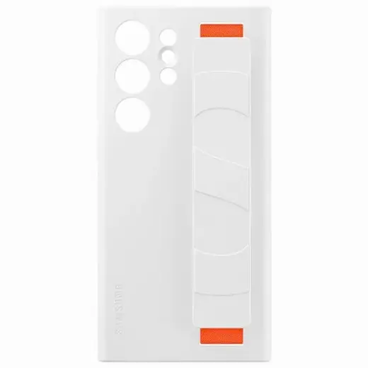 EF-GS918TWE Samsung Silicone Cover with Strap for Galaxy S23 Ultra White