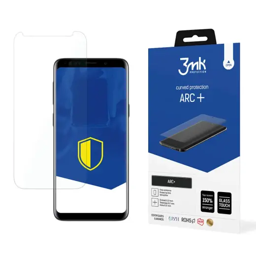 3mk ARC+ apsauginė plėvelė telefonui Samsung Galaxy S9 (G960) (suderinama su pirštų atspaudų jutikliu po ekranu)