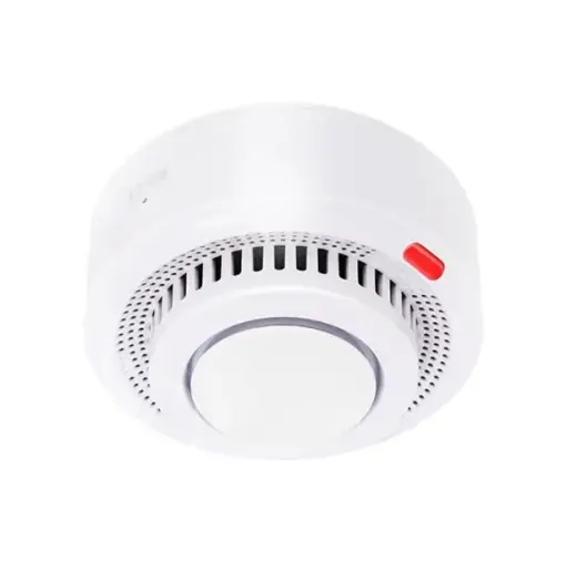 Dūmu sensors Wi-Fi, TUYA, ar sirēnu 85 dB, balts, 2x AAA